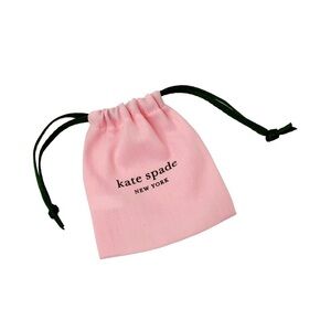 kate spade NEW YORK Jewelry dust bag Pink with Olive green drawstring NEW